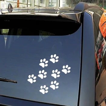 Автомобильные наклейки Наклейка с отпечатком кошачьей лапы на виниле автомобиля, декоративные наклейки для мотоциклов и отличительные знаки