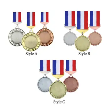 3x металлических медалей из цинкового сплава, трофейных медалей для школьных спортивных мероприятий по софтболу
