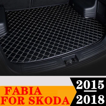 Коврик в багажник автомобиля для SKODA Fabia 2018 2017 2016 2015 Задний грузовой лайнер Задний поддон для багажника коврик для защиты багажа Ковер Автозапчасти для салона