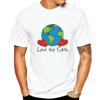 Летняя женская футболка большого размера, хлопковые футболки с коротким рукавом, модные женские топы с буквами Love The Earth, повседневная женская футболка