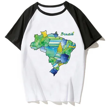 Бразильский топ, женская японская футболка, забавная одежда для девочек