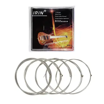 IRIN, 5 шт., Набор электрических басовых струн, обернутых сердечником из никелированной легированной стали, 5-струнный аксессуар для замены баса B102