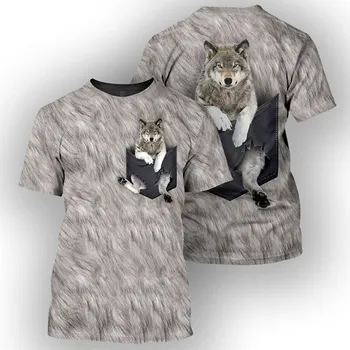 Мужские футболки с 3D животным рисунком, Летние футболки с круглым вырезом и коротким рукавом, модная одежда в стиле Харадзюку с принтом Кота