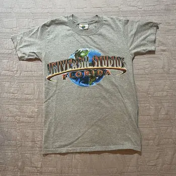 Винтажная футболка с логотипом Y2K Universal Studios Florida Globe, мужская, размер Маленький