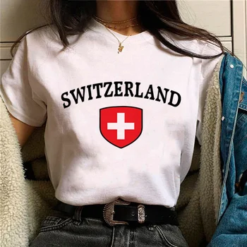 швейцария, топовые женские футболки с графическим рисунком в стиле харадзюку, женская уличная одежда, манга, одежда 2000-х годов