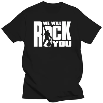 Летняя футболка 2020 Queen We Will Rock You, мужская крутая футболка с принтом рок-группы, хлопковые топы в стиле рок-н-ролл с коротким рукавом