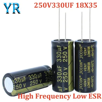 5шт алюминиевый электролитический конденсатор 250V330UF 18X35 с высокой частотой и низким ESR