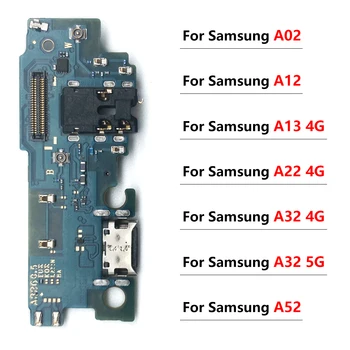 100% Оригинальный USB Док-станция Для зарядки Порты и Разъемы Разъем Платы Зарядки Гибкий Кабель Для Samsung A72 A52 A82 A02 A12 A13 A22 A32 4G 5G