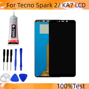Для ЖК-дисплея Tecno Spark 2 KA7 с сенсорным экраном в сборе Полная замена дигитайзера ЖК-экрана KA7