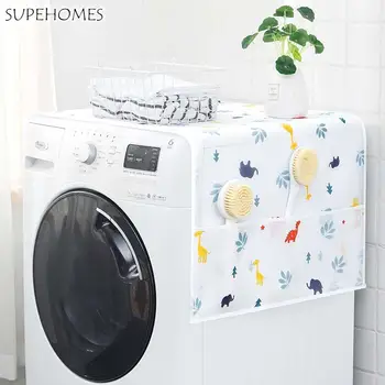 Красочный пылезащитный чехол для холодильника с карманом, Многоцелевой домашний текстиль, чехол для бытовой стиральной машины, декор для дома