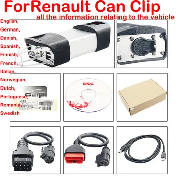 Перепрограммируемый зажим Can для Renault Can Clip V216 Golden Clip OBD2 Инструмент диагностики и программирования Новый сканер Reno 2023 Новейший