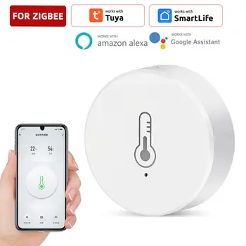 Датчик температуры и влажности Tuya 3.0, гигрометр, термометр для помещений, работа в умном доме с помощником Smart Life Alexa
