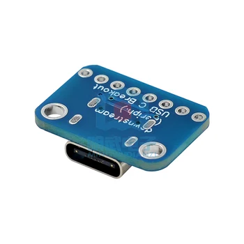 Плата адаптера USB TYPE-C Mingwu Electronics 2,54 ММ CC1 CC2 с выдвижным резистором 5.1K