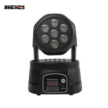 SHEHDS 7x18 Вт светодиодный движущийся головной светильник RGBWPA 6в1 7X12 Вт 4в1 DMX-подсветка для DJ-клуба, сценический проектор, Дискотека