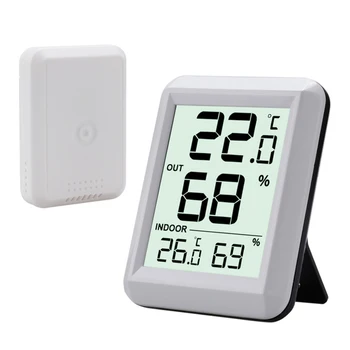 Беспроводной комнатный термометр, ЖК-цифровой измеритель температуры, комнатный гигрометр, датчик влажности, наружный термометр, температура