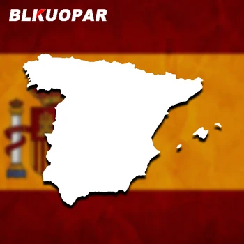 BLKUOPAR Карта национальных границ Испании Силуэт Автомобильные Наклейки Солнцезащитная Наклейка Мода Высечка Багажника RV Бампер Автомобильные Аксессуары