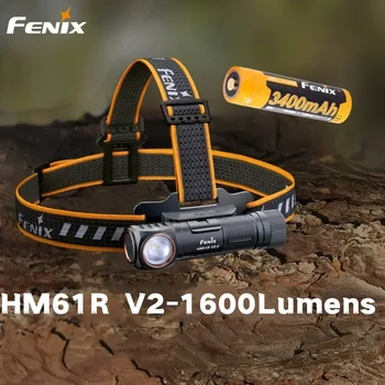 Fenix HM61R V2 с двумя источниками света Налобный фонарь 1600 люмен Перезаряжаемый нагрудный фонарь Включает аккумулятор емкостью 3400 мАч